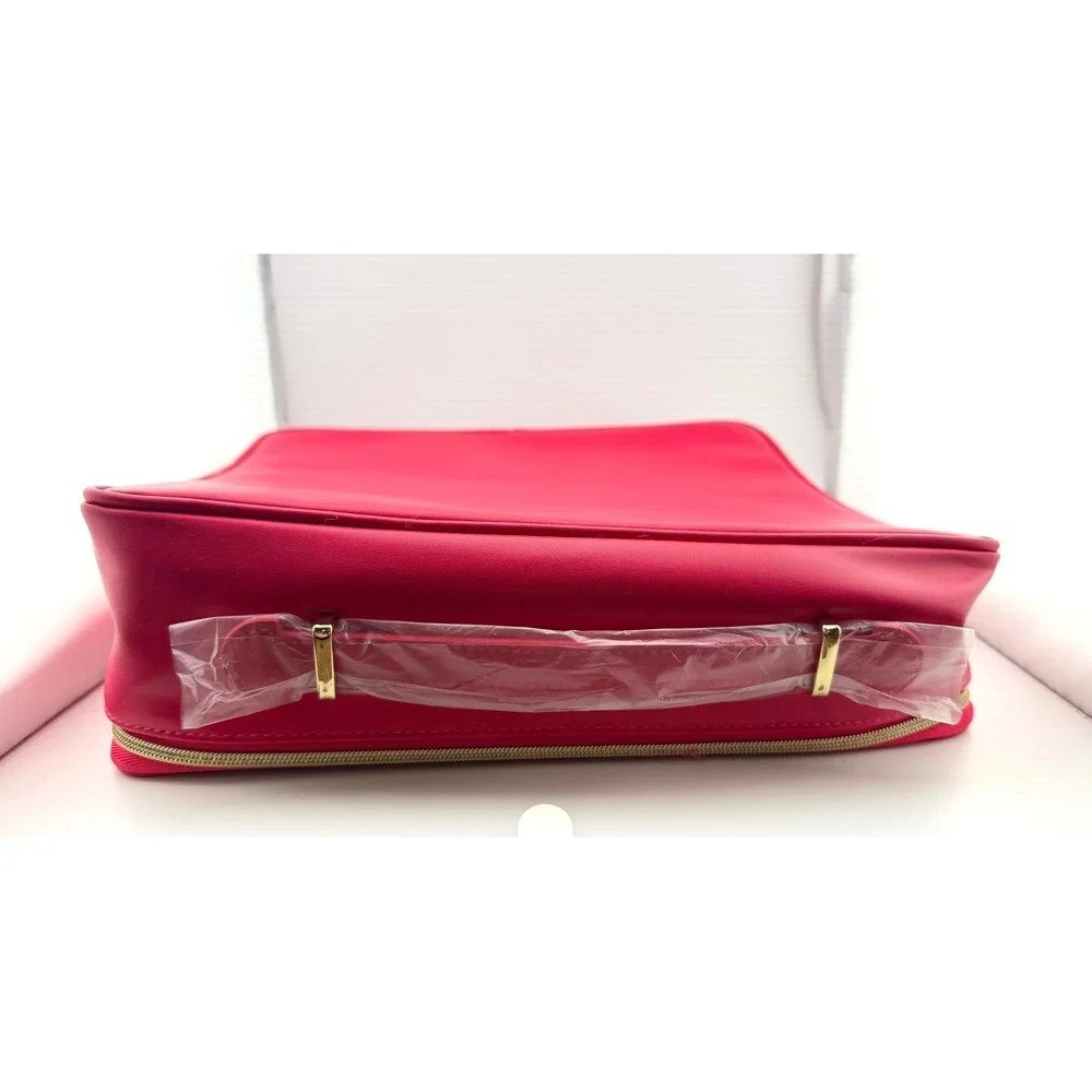Lancome Red Star Cosmetic Vanity Case and Iridescent Yellow Fanny Pack Set